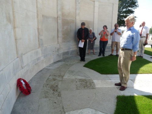 3 TMYS Tank Tour Lt. Gen. Leakey CMG CBE placing wreath at Tyne Cot CWGC Cemetery
